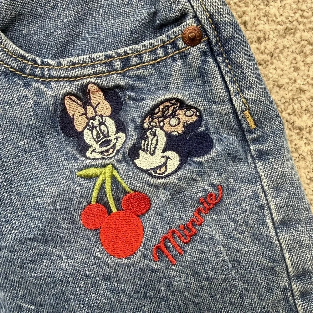 Girls Youth Old Navy x Disney High-Rise Cut Off Blue Denim Jean Shorts Size 12